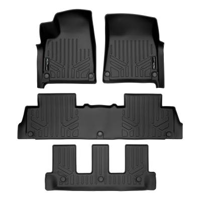SMARTLINER - SMARTLINER SA0615/B0698/C0698 Front/Rear BLACK Floor Liners for Rivian R1S