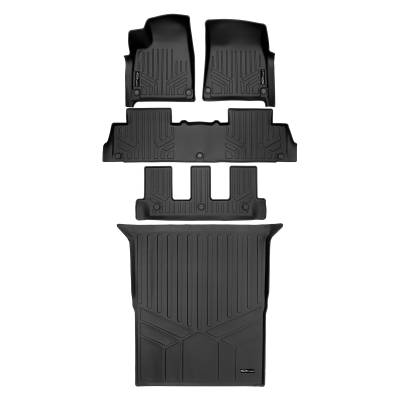 SMARTLINER - SMARTLINER Front/Rear Floor Liners w/Cargo Liner Black for Rivian R1S