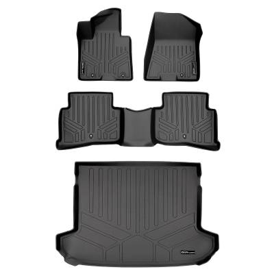 SMARTLINER - SMARTLINER SA0244/B0206/D0244 Front/Rear BLACK Floor Liners for Kia Sportage