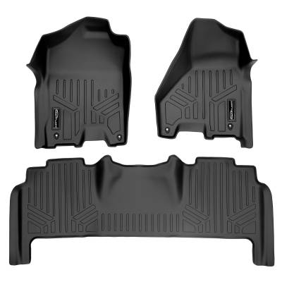 SMARTLINER - SMARTLINER SA0247/B0305 Front/Rear BLACK Floor Liners for RAM Mega Cab