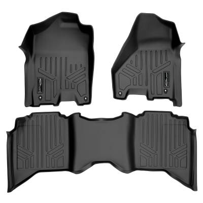SMARTLINER - SMARTLINER SA0247/B0047 Front/Rear BLACK Floor Liners for RAM Crew