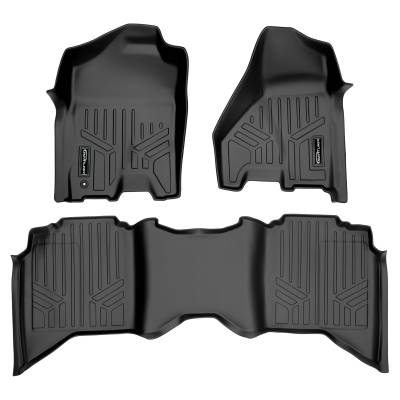 SMARTLINER - SMARTLINER SA0252/B0047 Front/Rear BLACK Floor Liners for RAM Crew