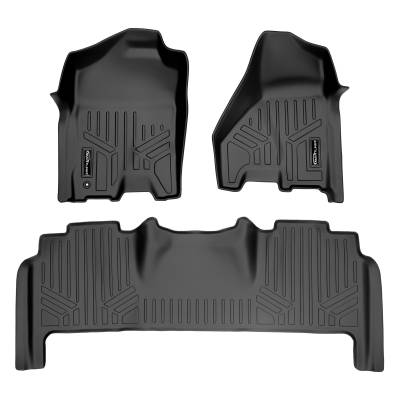 SMARTLINER - SMARTLINER SA0252/B0305 Front/Rear BLACK Floor Liners for RAM Mega Cab