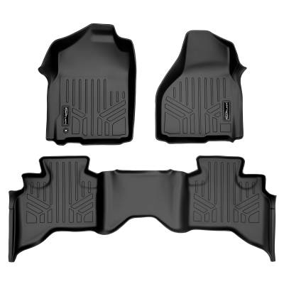 SMARTLINER - SMARTLINER SA0253/B0048 Front/Rear BLACK Floor Liners for RAM Quad