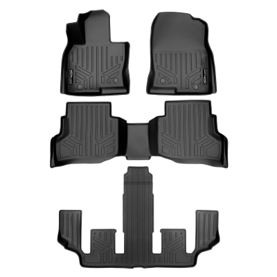 SMARTLINER - SMARTLINER SA0257/B0257/C0523 Front/Rear BLACK Floor Liners for Mazda CX-9