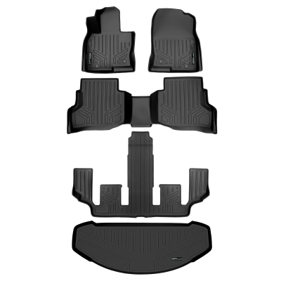 SMARTLINER - SMARTLINER SA0257/B0257/C0523/E0257 Front/Rear BLACK Floor Liners for Mazda CX-9