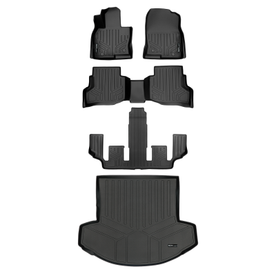 SMARTLINER - SMARTLINER SA0257/B0257/C0523/D0257 Front/Rear BLACK Floor Liners for Mazda CX-9