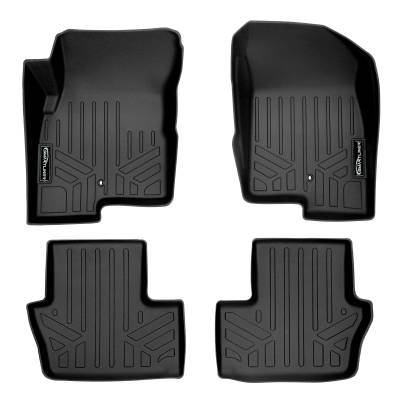 SMARTLINER - SMARTLINER SA0263/B0263 Front/Rear BLACK Floor Liners for Jeep Compass/Patriot