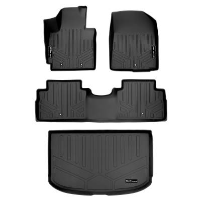 SMARTLINER - SMARTLINER SA0266/B0266/D0266 Front/Rear BLACK Floor Liners for Kia Soul