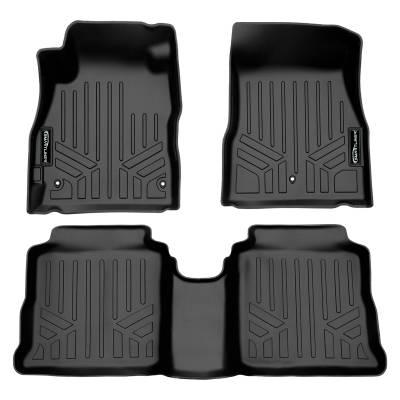 SMARTLINER - SMARTLINER SA0642/B0642 Front/Rear BLACK Floor Liners for Nissan Versa