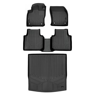 SMARTLINER - SMARTLINER SA0270/B0270/D0270 Front/Rear BLACK Floor Liners for VW Tiguan