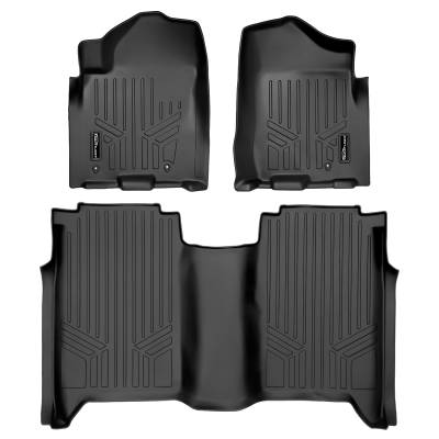 SMARTLINER - SMARTLINER SA0275/B0275 Front/Rear BLACK Floor Liners for Nissan Titan Crew