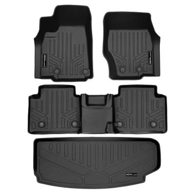 SMARTLINER - SMARTLINER SA0674/B0568/E0568 F/R Black Floor Liners for Jeep Grand Cherokee L