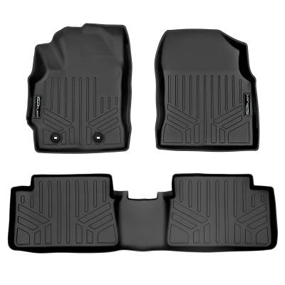 SMARTLINER - SMARTLINER SA0299/B0299 Front/Rear BLACK Floor Liners for Corolla IM