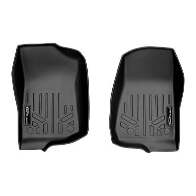 SMARTLINER - SMARTLINER SA0316 Front BLACK Floor Liners for 18+ Jeep Gladiator/Wrangler JL