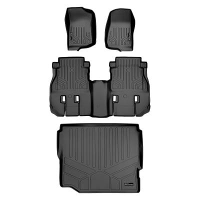 SMARTLINER - SMARTLINER SA0316/B0316/D0383 Front/Rear BLACK Floor Liners for Wrangler JL 4DR