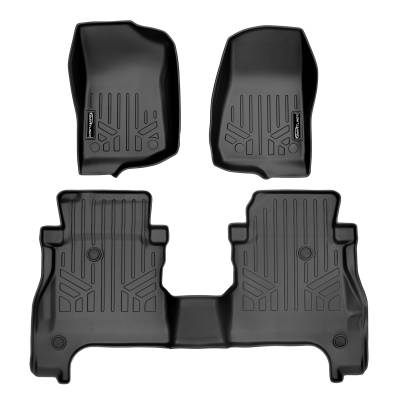 SMARTLINER - SMARTLINER SA0316/B0459 Front/Rear BLACK Floor Liners for 20+ Jeep Gladiator JT