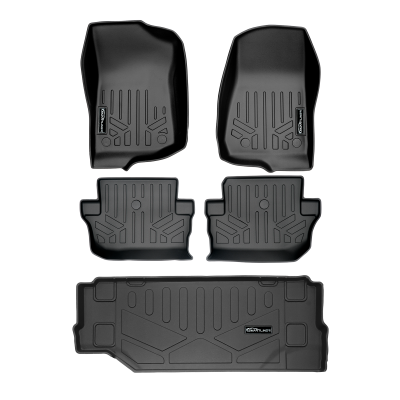 SMARTLINER - SMARTLINER SA0316/B0384/D0384 Front/Rear BLACK Floor Liners for Wrangler JL 2DR