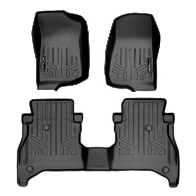 SMARTLINER - SMARTLINER SA0316/B0479 Front/Rear BLACK Floor Liners for 20+ Jeep Gladiator JT