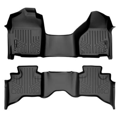 SMARTLINER - SMARTLINER SA0319/B0048 Front/Rear BLACK Floor Liners for RAM 1500 Quad