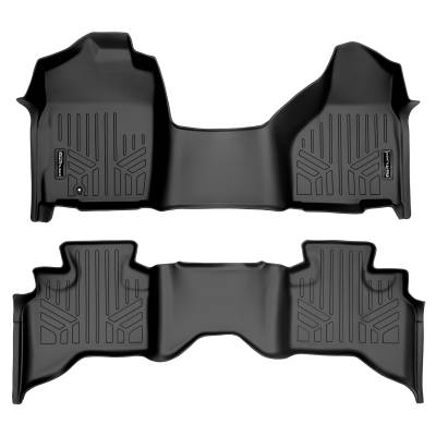 SMARTLINER - SMARTLINER SA0320/B0048 Front/Rear BLACK Floor Liners for RAM 1500 Quad