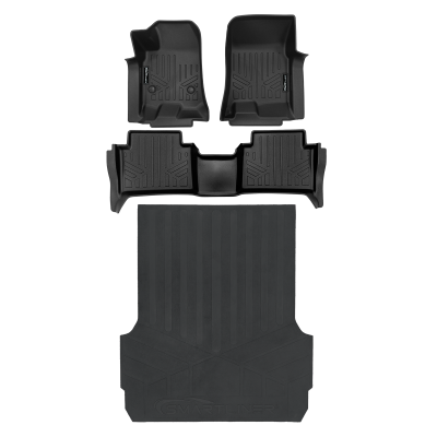 SMARTLINER - SMARTLINER Front/Rear Floor Liners w/BedLiner Black Colorado/Canyon Crew