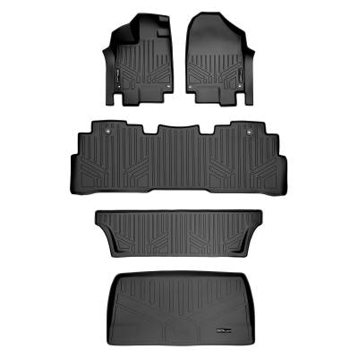SMARTLINER - Smartliner SA0325/B0325/C0325/E0325 Front/Rear BlackFloor Liners for Odyssey