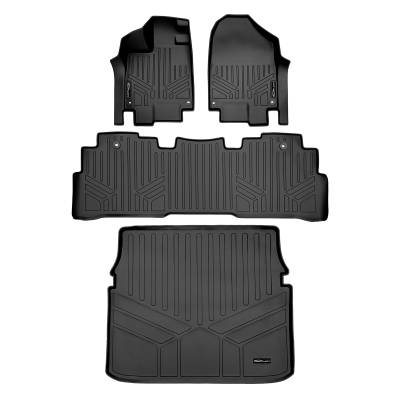 SMARTLINER - Smartliner SA0325/B0325/D0325 Front/Rear BlackFloor Liners for Honda Odyssey