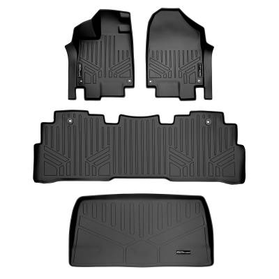 SMARTLINER - Smartliner SA0325/B0325/E0325 Front/Rear BlackFloor Liners for Honda Odyssey