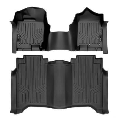 SMARTLINER - SMARTLINER SA0329/B0329 Front/Rear BLACK Floor Liners for Nissan Titan/XD Crew