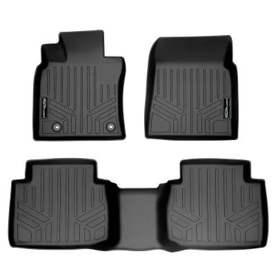 SMARTLINER - SMARTLINER SA0330/B0330 Front/Rear BLACK Floor Liners for Toyota Camry