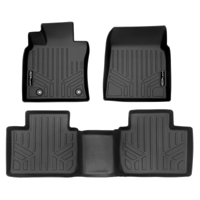 SMARTLINER - SMARTLINER SA0330/B0758 Front/Rear BLACK Floor Liners for Toyota Camry