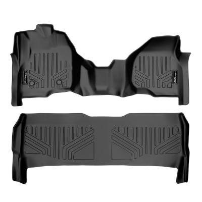 SMARTLINER - SMARTLINER SA0335/B0042 Front/Rear BLACK Floor Liners Super Duty Crew