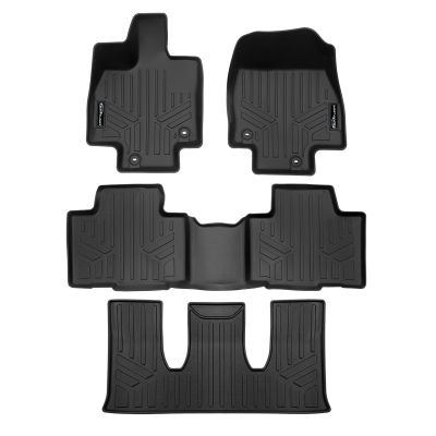 SMARTLINER - SMARTLINER Front/Rear BLACK Floor Liners for Grand Highlander