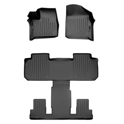SMARTLINER - SMARTLINER SA0343/B0345 Front/Rear BLACK Floor Liners Chevy Traverse