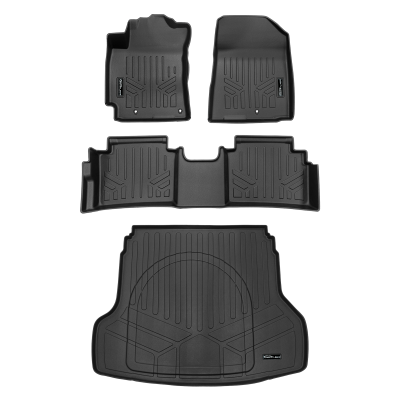 SMARTLINER - SMARTLINER SA0735/B0735/D0735 Front/Rear BLACK Floor Liners for Kia Forte