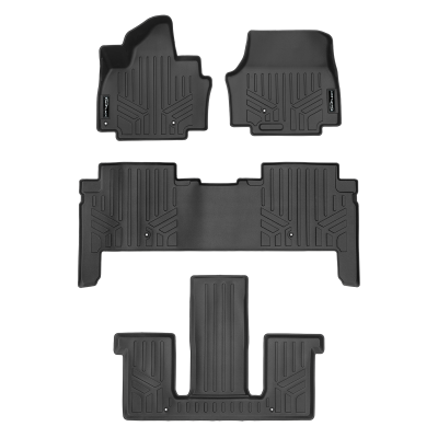 SMARTLINER - SMARTLINER SA0737/B0737/C0737 Front/Rear BLACK Floor Liners for Kia EV9