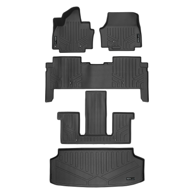 SMARTLINER - SMARTLINER SA0737/B0737/C0737/E0737 Front/Rear BLACK Floor Liners for Kia EV9