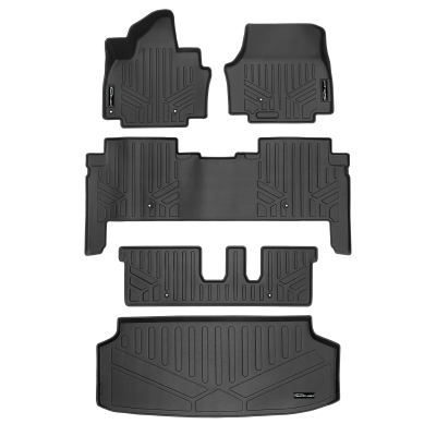 SMARTLINER - SMARTLINER SA0737/B0737/C0744/E0737 Front/Rear BLACK Floor Liners for Kia EV9