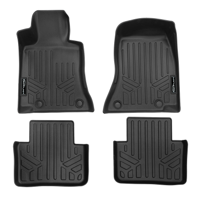 SMARTLINER - SMARTLINER SA0740/B0740 Front/Rear BLACK Floor Liners for Mercedes C-Class