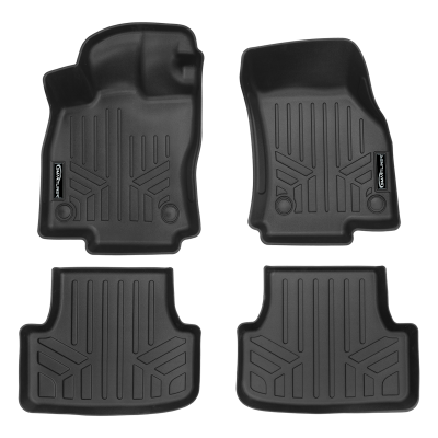 SMARTLINER - SMARTLINER SA0741/B0741 Front/Rear BLACK Floor Liners for VW Golf/GTI