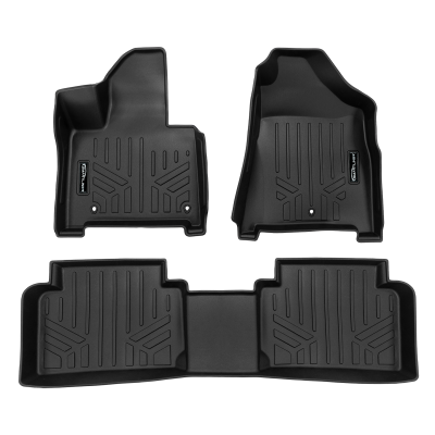 SMARTLINER - SMARTLINER SA0742/B0742 Front/Rear BLACK Floor Liners for Hyundai Santa Fe