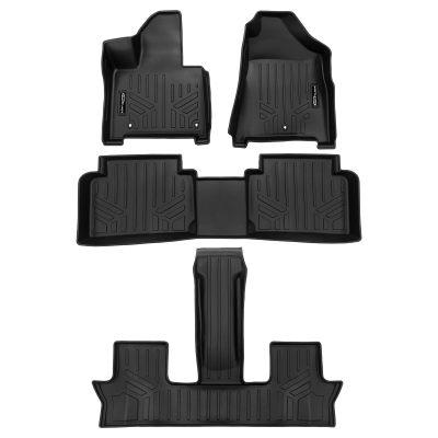 SMARTLINER - SMARTLINER Front/Rear BLACK Floor Liners for Hyundai Santa Fe