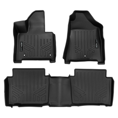 SMARTLINER - SMARTLINER SA0742/B0751 Front/Rear BLACK Floor Liners for Santa Fe Hybrid