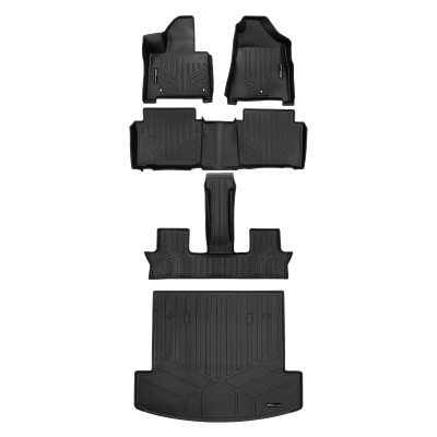SMARTLINER - SMARTLINER Front/Rear Floor Liners w/Cargo Liner Black for Santa Fe Hybrid
