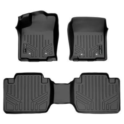 SMARTLINER - SMARTLINER SA0354/B0211 Front/Rear BLACK Floor Liners for Toyota Tacoma Ext