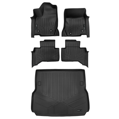SMARTLINER - SMARTLINER Front/Rear Floor Liners w/Cargo Liner Black for Toyota Land Cruiser