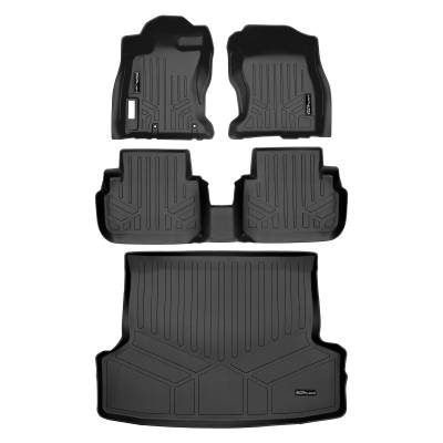 SMARTLINER - Smartliner SA0358/B0358/D0682 Front/Rear BlackFloor Liners for Subaru Impreza