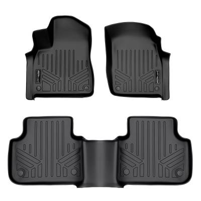 SMARTLINER - SMARTLINER SA0364/B0364 Front/Rear BLACK Floor Liners for Audi Q7/Q8