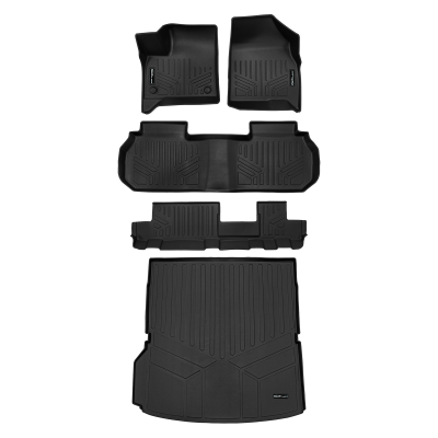 SMARTLINER - SMARTLINER Front/Rear Floor Liners w/Cargo Liner Black Chevy Traverse